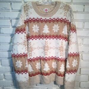 Ugly Christmas Sweater Snowflake/Christmas Tree themed XL 16/18